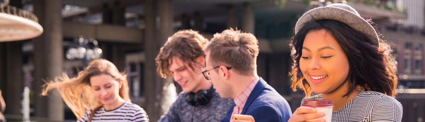 Young People at Outdoor Table
